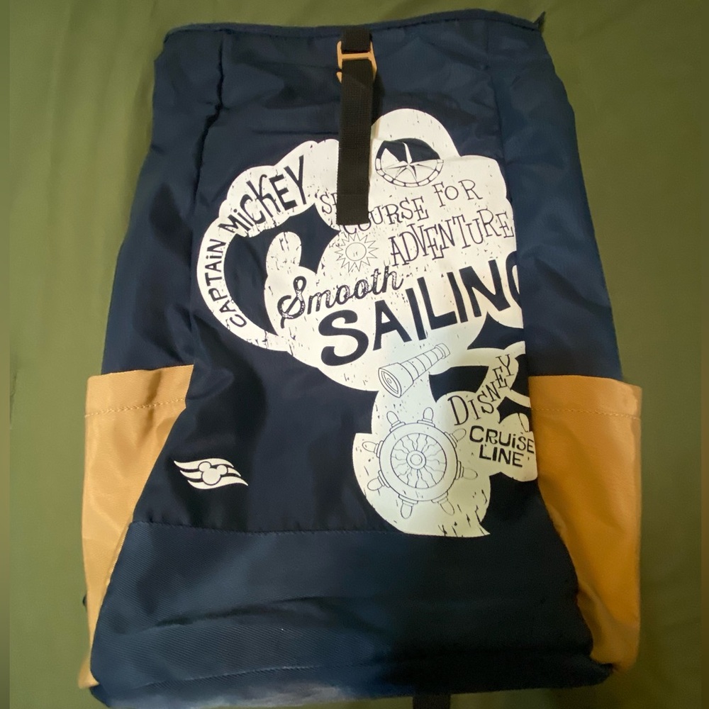 Disney Cruise Line Roll Top Backpack Mickey Smooth Sailing Padded - NEW